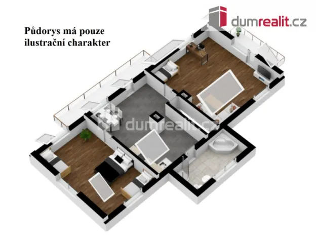 Pronájem bytu 3+kk, Zlatá Koruna - Plešovice, 138 m2