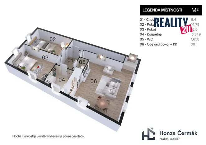 Prodej bytu 3+kk, Pohořelice, 83 m2