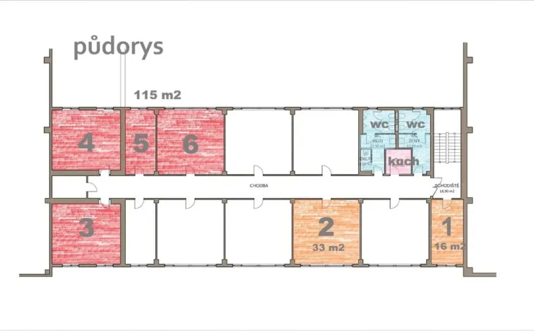 Pronájem kanceláře, Kladno, Vašíčkova, 115 m2