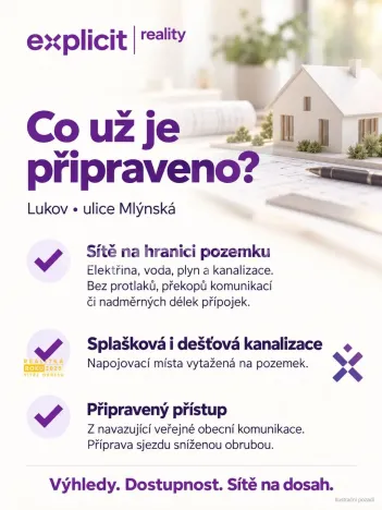 Prodej pozemku pro bydlení, Lukov, Mlýnská, 864 m2
