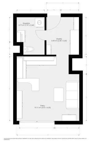 Pronájem bytu 1+kk, Brno - Židenice, Škrochova, 33 m2