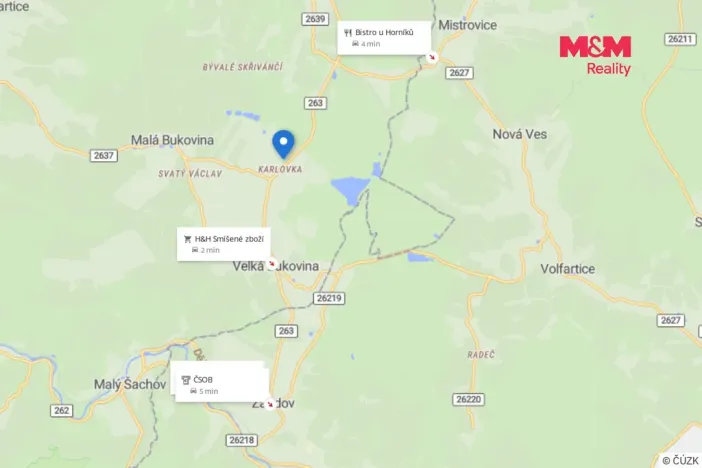 Prodej pozemku pro bydlení, Velká Bukovina - Karlovka, 997 m2