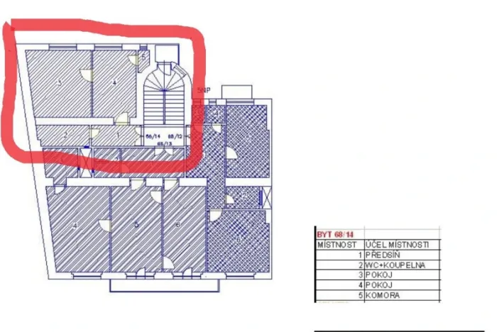 Pronájem bytu 2+kk, Praha - Vršovice, Košická, 43 m2