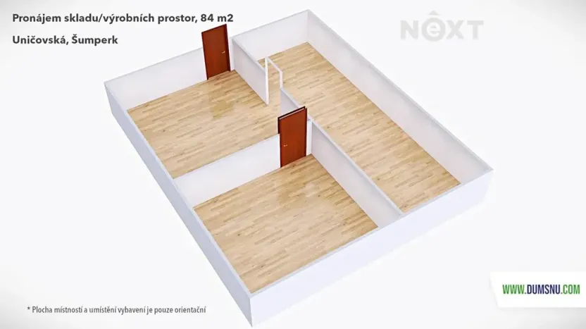 Pronájem výrobních prostor, Šumperk, Uničovská, 84 m2