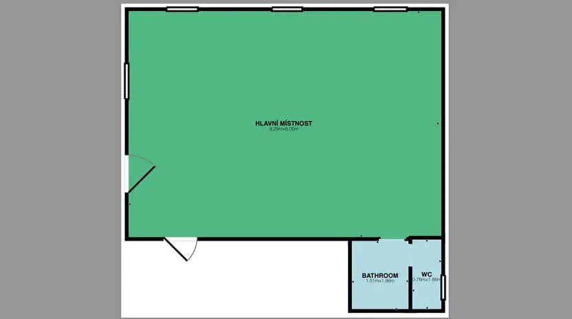 Pronájem obchodního prostoru, Jilemnice, Dolení, 55 m2