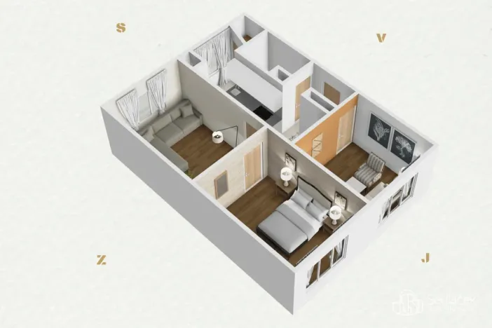 Prodej bytu 3+1, Bukovany, 66 m2