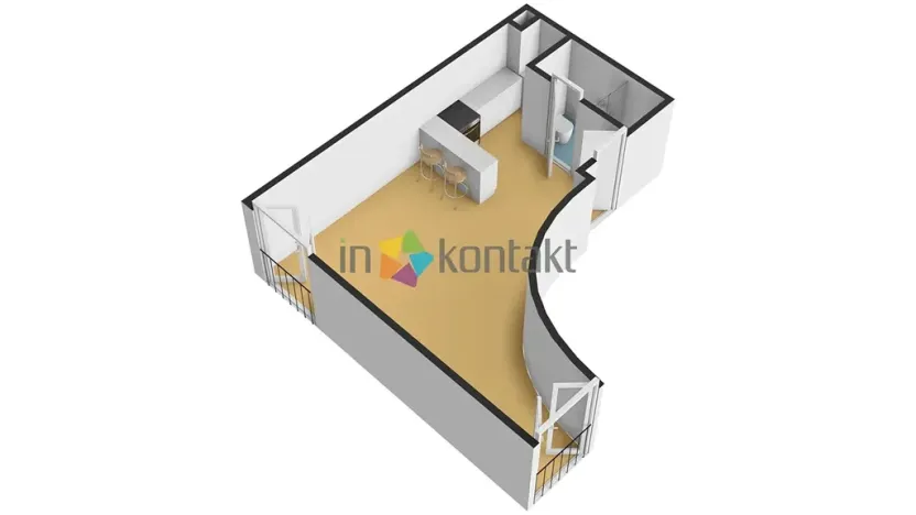 Pronájem bytu 1+kk, Brno, Zlínská, 30 m2