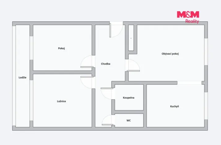 Prodej bytu 3+1, Most, Růžová, 56 m2