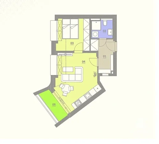 Pronájem bytu 2+kk, Brno, Údolní, 42 m2