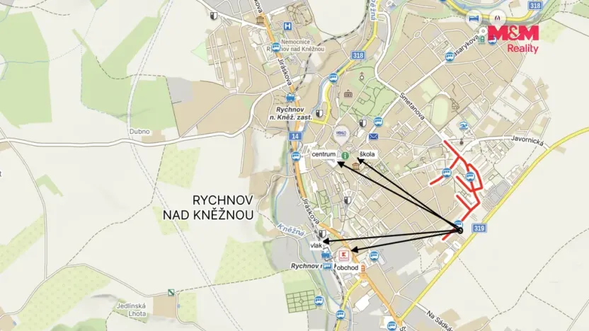 Pronájem bytu 2+kk, Rychnov nad Kněžnou, Mírová, 47 m2