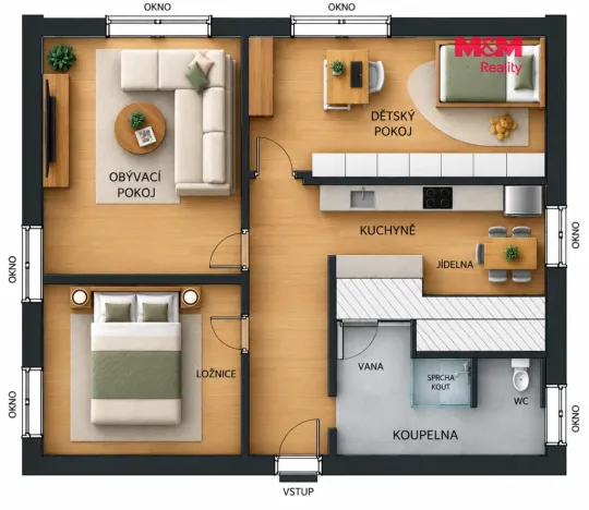 Prodej bytu 3+1, České Budějovice - České Budějovice 7, Lidická tř., 78 m2