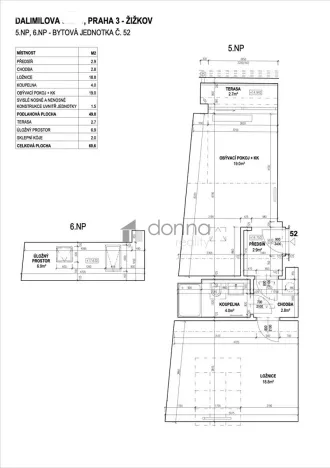 Pronájem bytu 2+kk, Praha, Dalimilova, 60 m2
