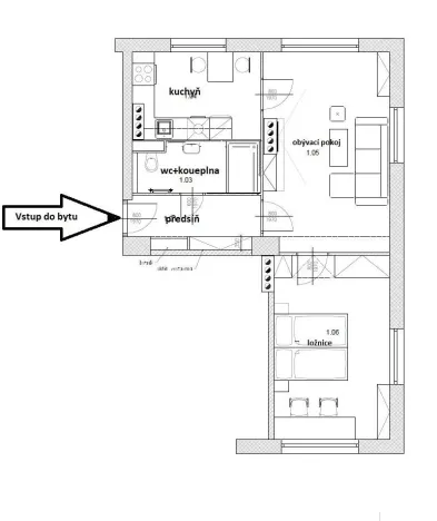 Pronájem bytu 2+kk, Cheb, Školní, 55 m2