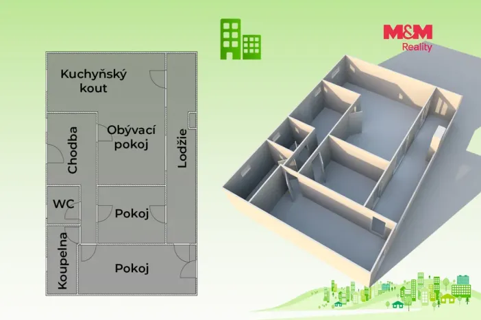 Prodej bytu 3+kk, Šternberk, Uničovská, 88 m2