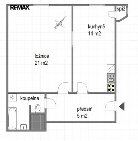 Prodej bytu 2+kk, Praha - Nusle, U družstva Ideál, 44 m2