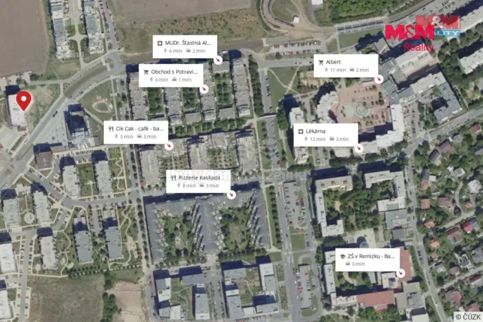 Pronájem bytu 1+kk, Praha - Hlubočepy, náměstí Olgy Scheinpflugové, 32 m2