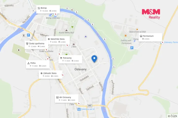 Prodej bytu 2+1, Oslavany, Nábřežní, 50 m2
