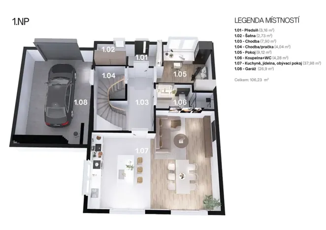 Prodej rodinného domu, Kamenice, Lomená, 156 m2