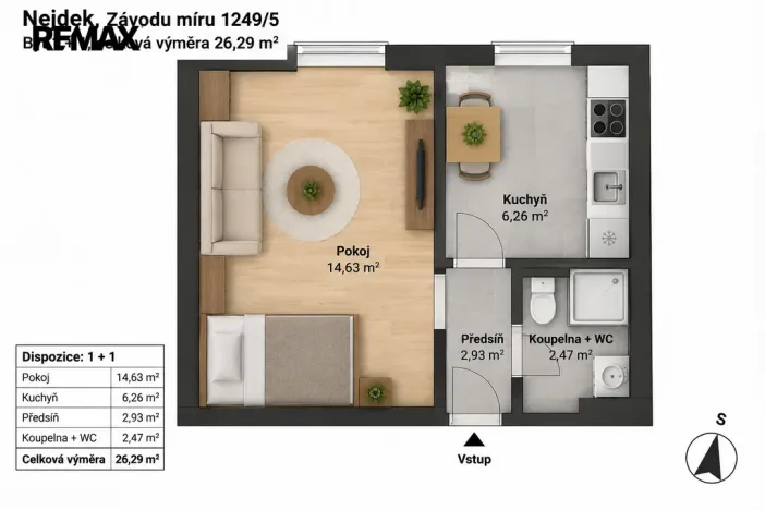 Prodej bytu 1+1, Nejdek, Závodu míru, 35 m2
