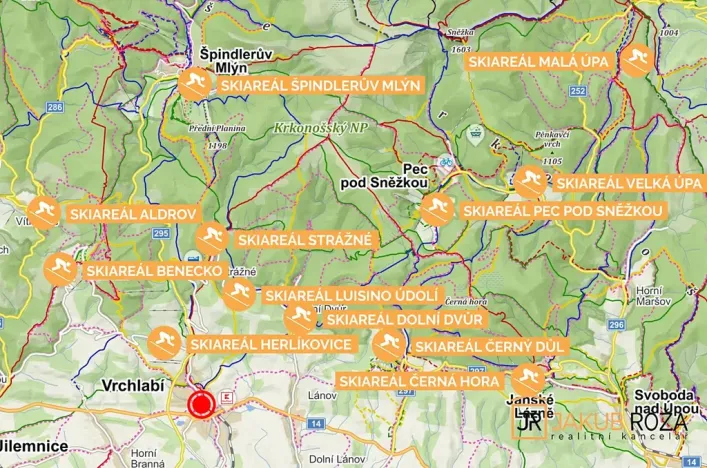 Pronájem bytu 2+1, Vrchlabí, Palackého, 52 m2