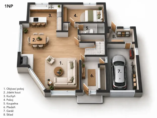 Prodej rodinného domu, Jesenice - Horní Jirčany, 230 m2
